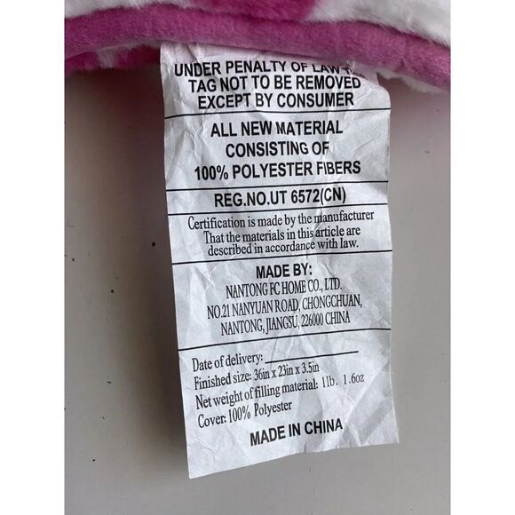 Storehouse Pink Ghosts Halloween Faux Fur Pillow Pet BED Super Soft 36 X 23” NEW - Picture 6 of 12